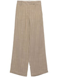 Beige Tailored Flat Front Pant 1