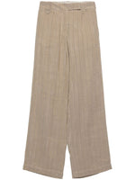 Beige Tailored Flat Front Pant 1