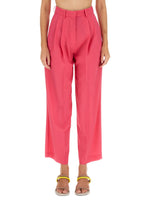 Fuchsia Regular Pleated Pants 1