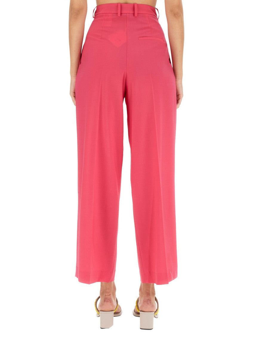 Fuchsia Regular Pleated Pants 2