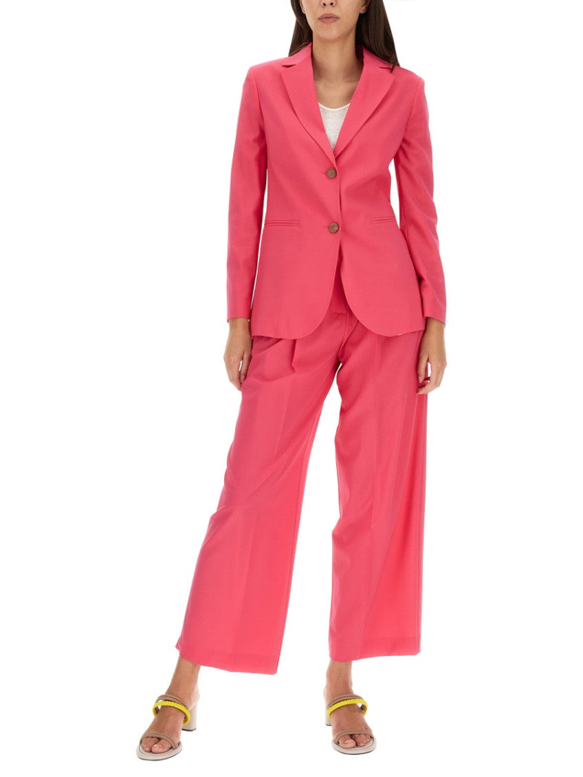 Fuchsia Regular Pleated Pants 3