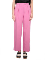 Pink Straight Pleated Pants 1