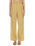 Beige Loose Pleated Pants 1