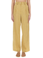 Beige Loose Pleated Pants 1