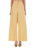 Yellow Wide Fit Flat Front Pants 1