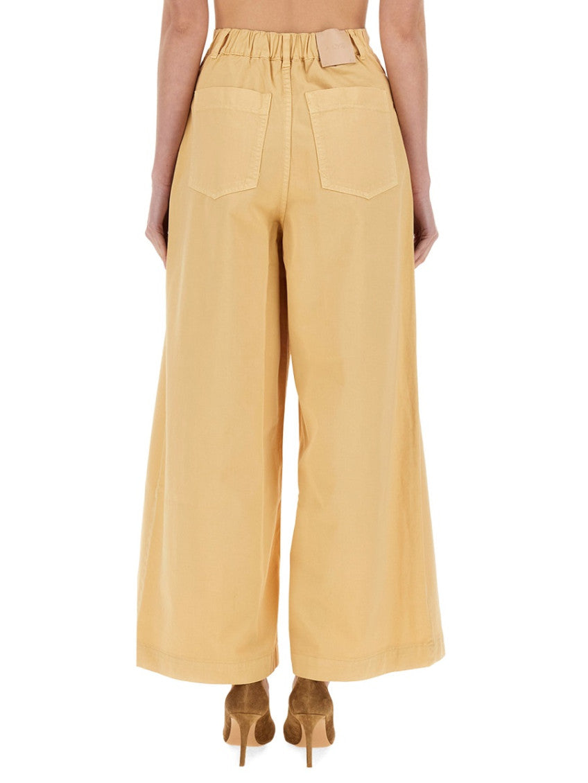 Yellow Wide Fit Flat Front Pants 2