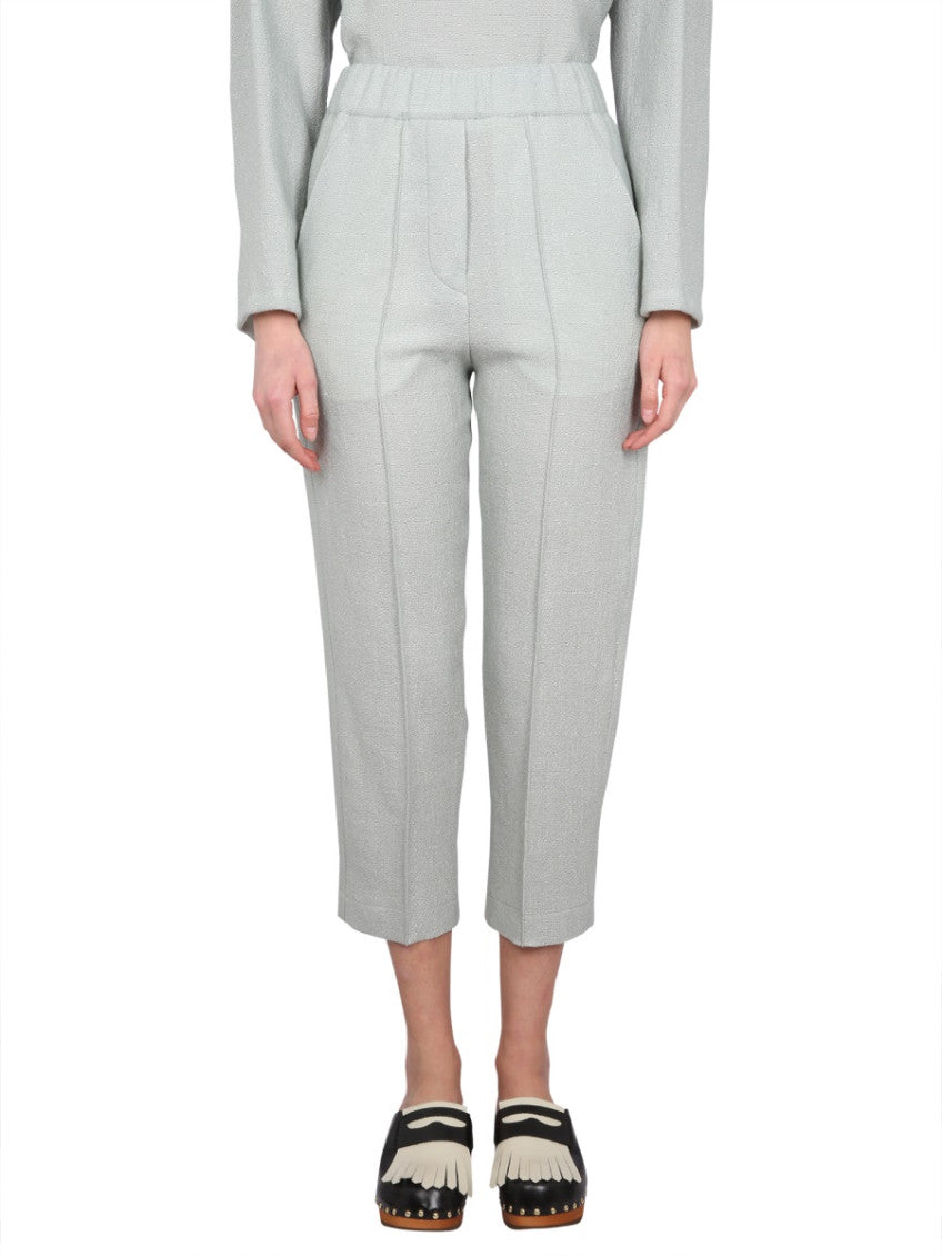 Grey Tapered Elasticated Pants 1
