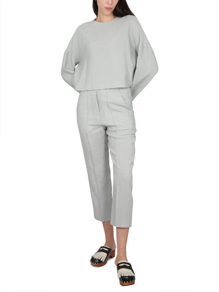 Grey Tapered Elasticated Pants 3