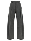 Grey Loose Pleated Pants 1