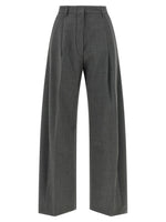Grey Loose Pleated Pants 1