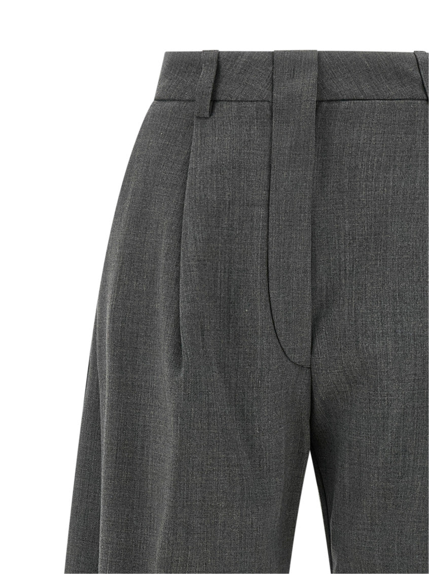 Grey Loose Pleated Pants 3