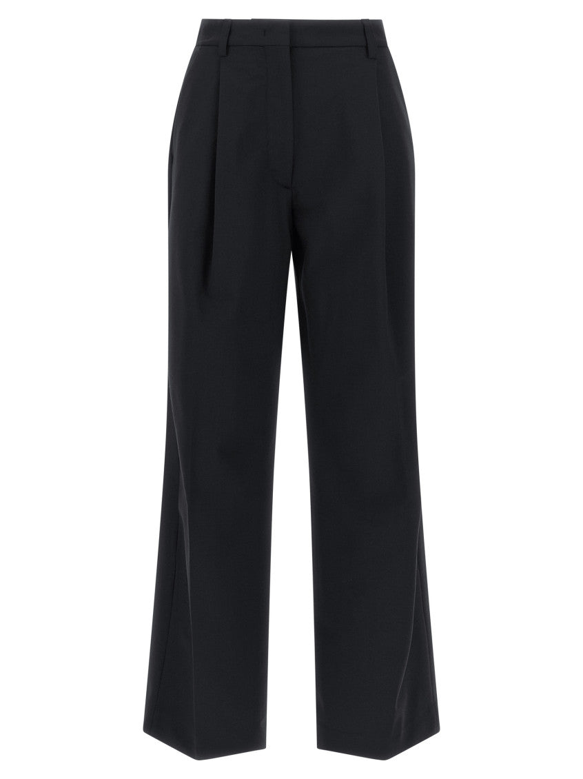 Black Relaxed Pleated Pants 1