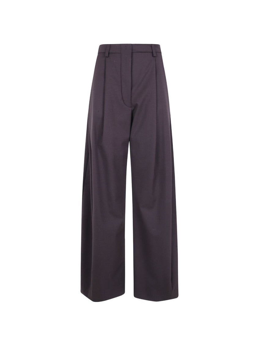 Brown Straight Flat Front Pants 1