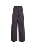 Brown Straight Flat Front Pants 1