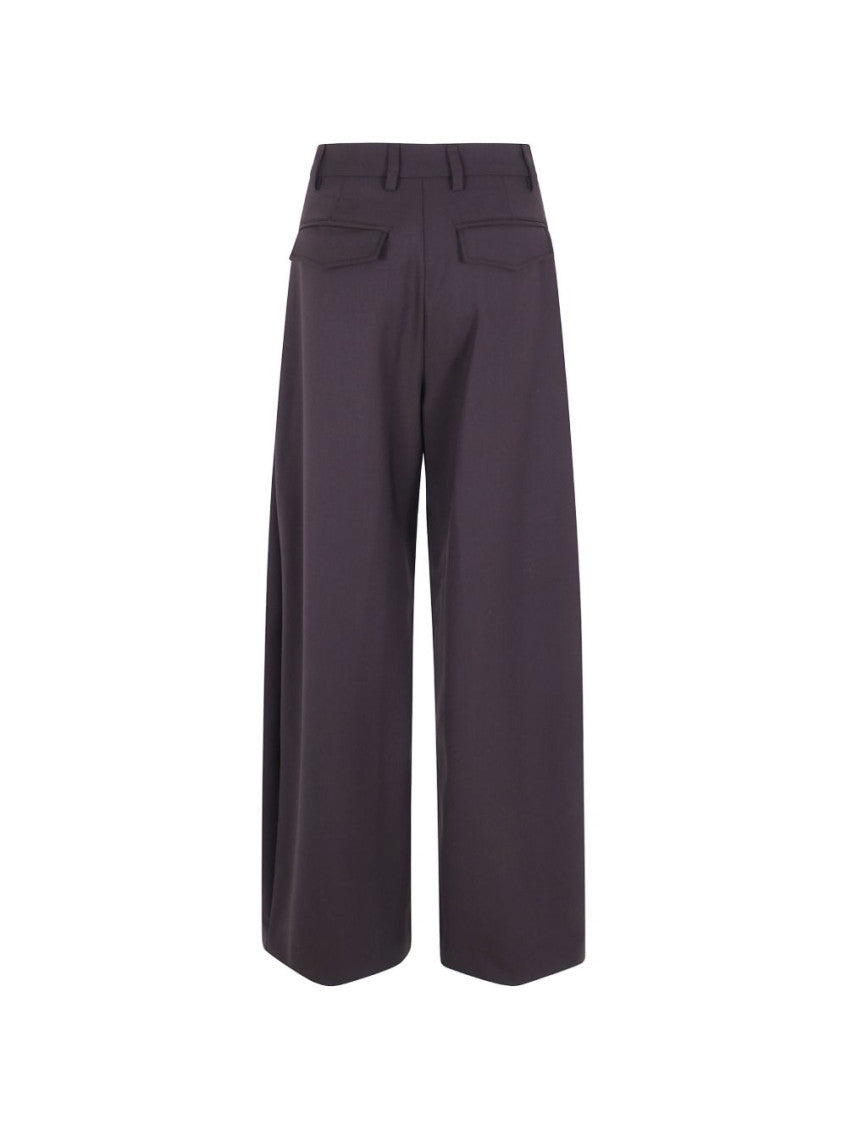 Brown Straight Flat Front Pants 2