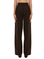 Brown Regular Pleated Pants 1