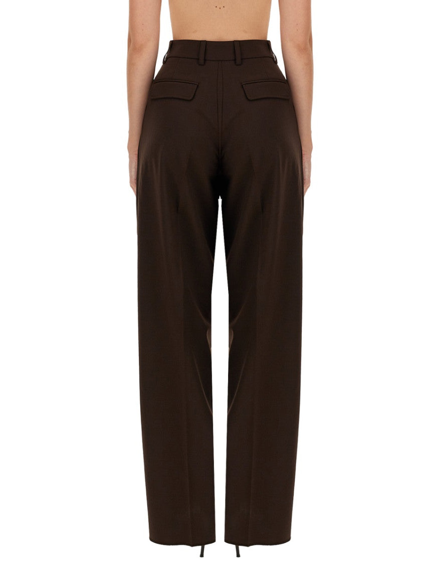 Brown Regular Pleated Pants 2