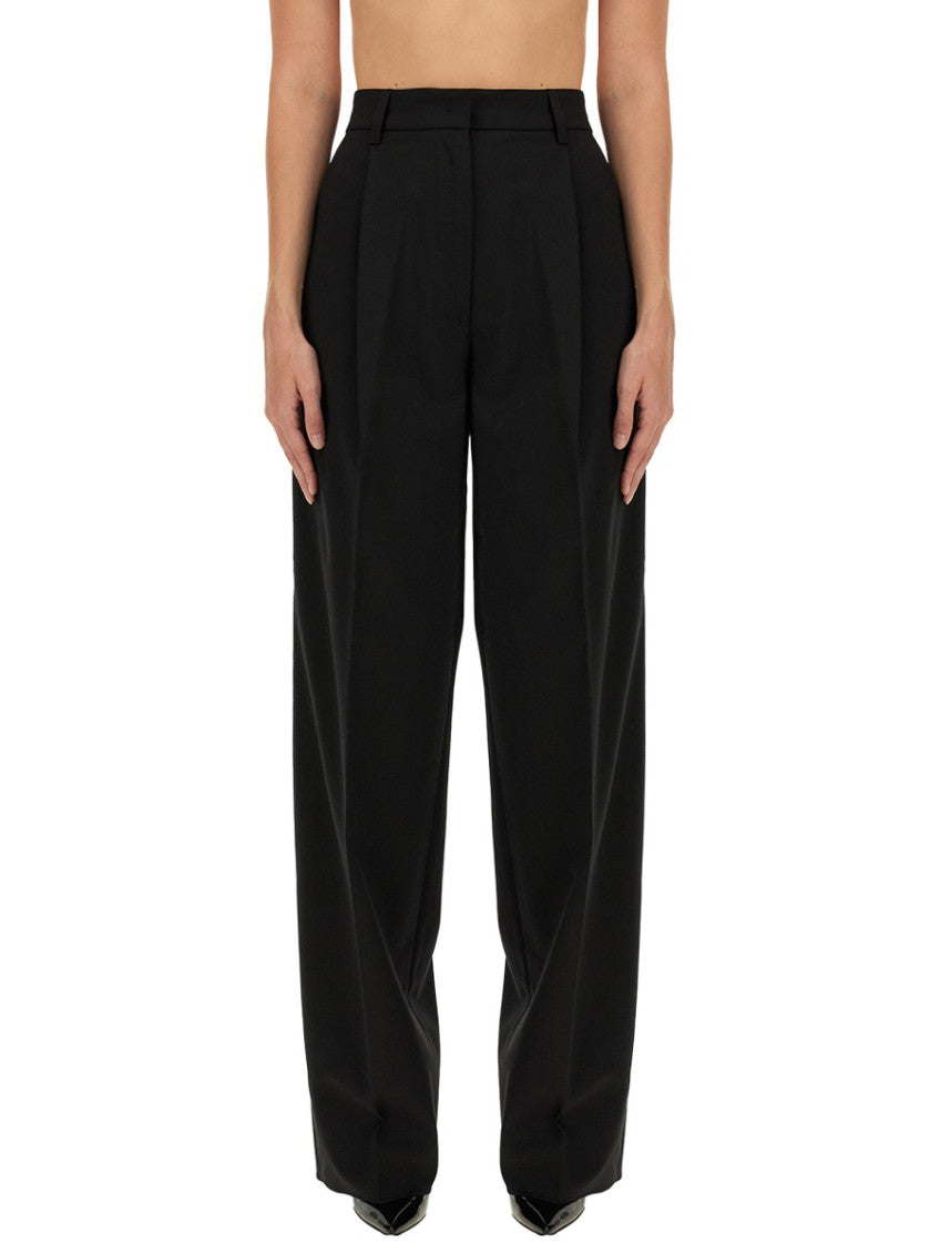 Black Regular Pleated Pants 1
