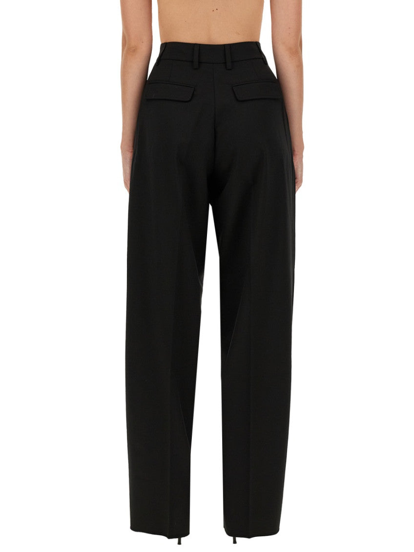Black Regular Pleated Pants 2