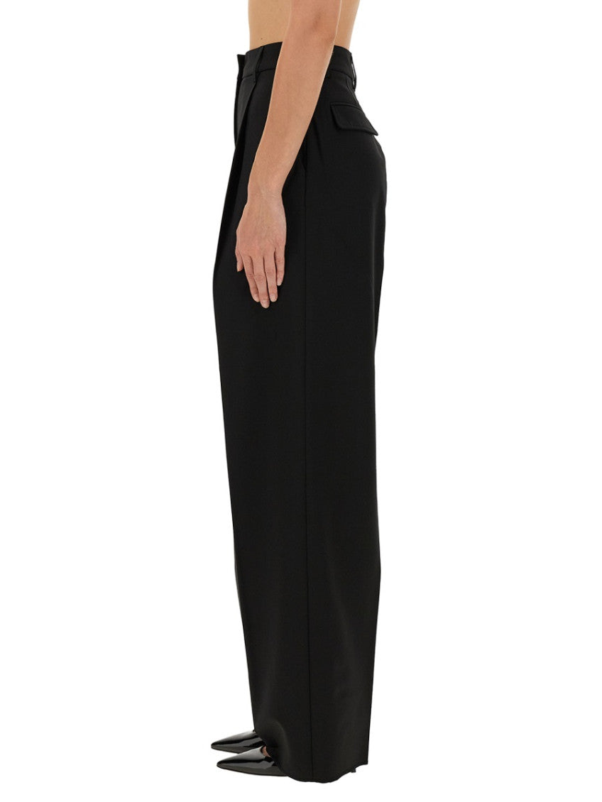 Black Regular Pleated Pants 4