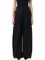 Black Relaxed Pleated Pant 1