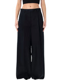 Black Loose Flat Front Pant 1