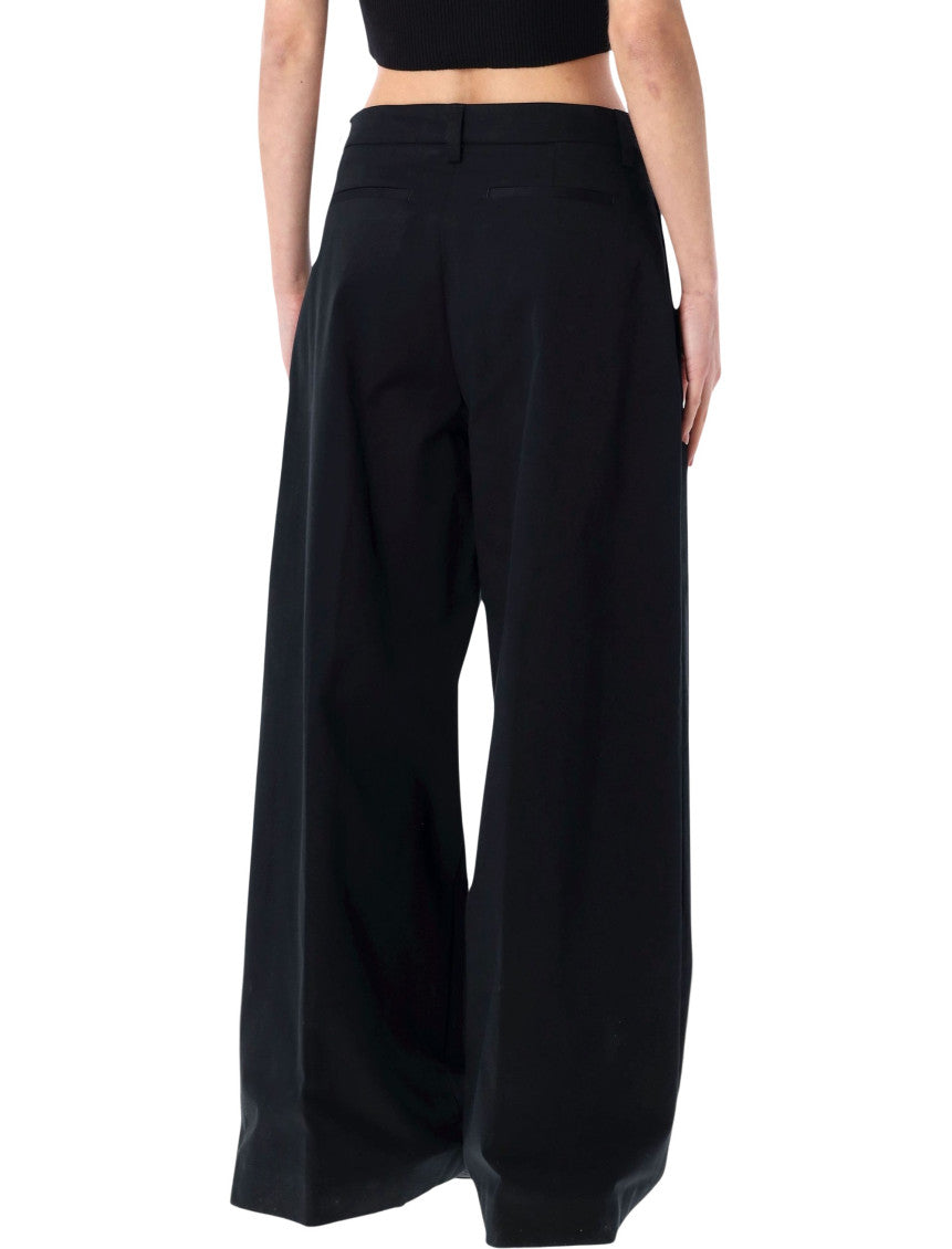 Black Loose Flat Front Pant 2