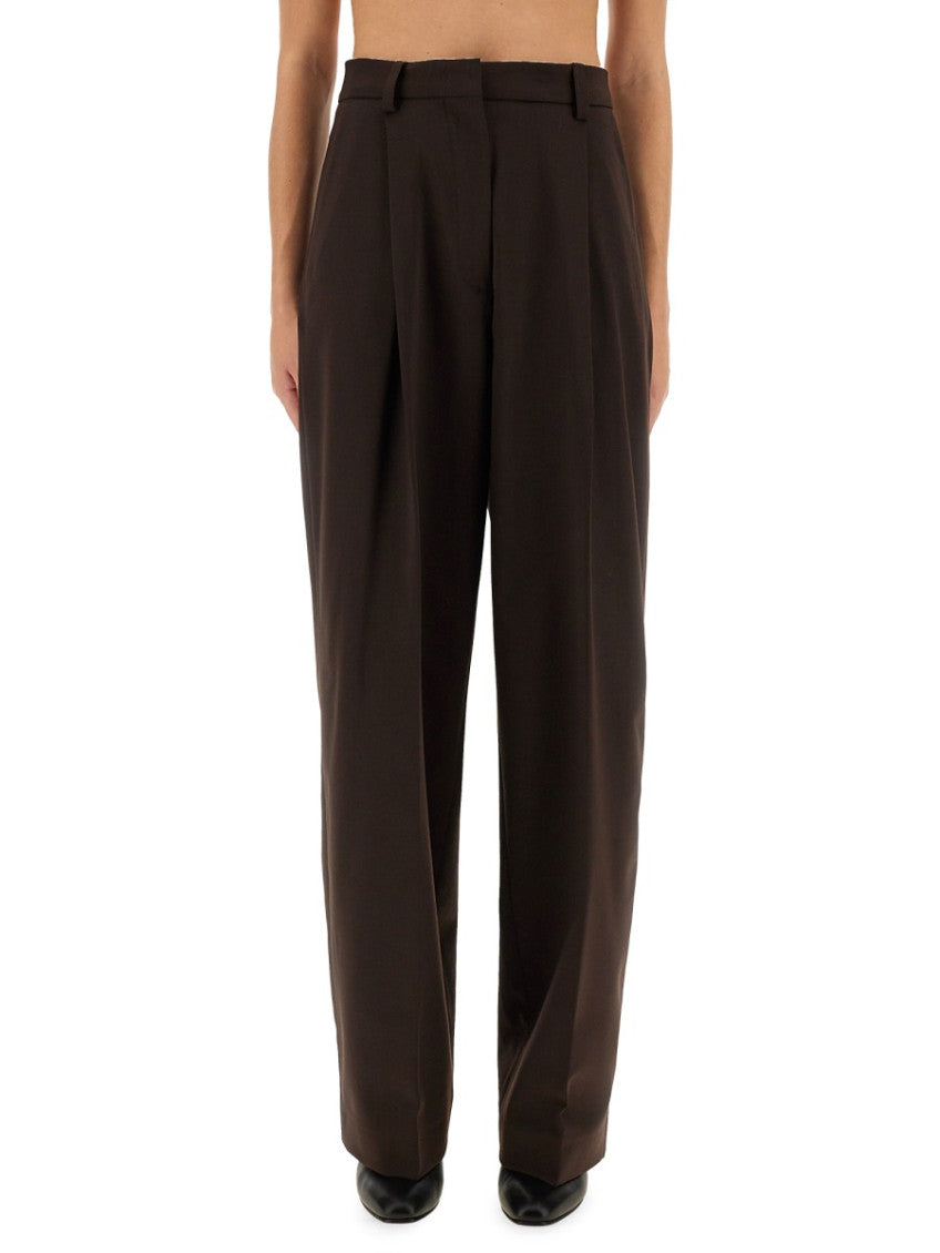 Brown Tailored Pleated Pant 1