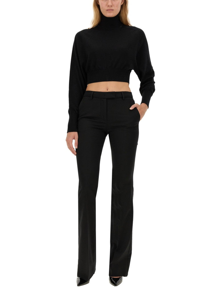 Black Skinny Flat Front Pant 3