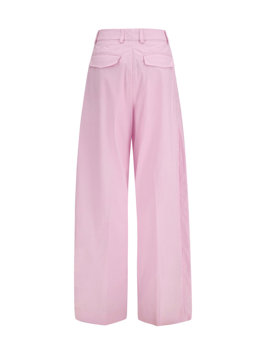Pink Relaxed Flat Front Pants 2