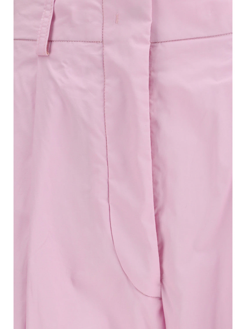Pink Relaxed Flat Front Pants 3
