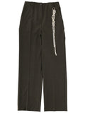 Green Straight Flat Front Pants 1
