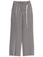 Grey Straight Flat Front Pant 1