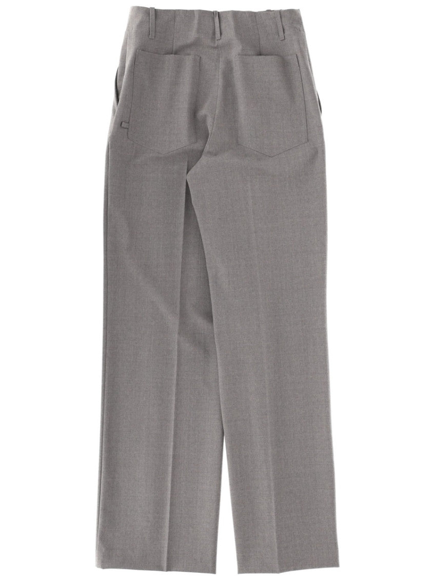 Grey Straight Flat Front Pant 2