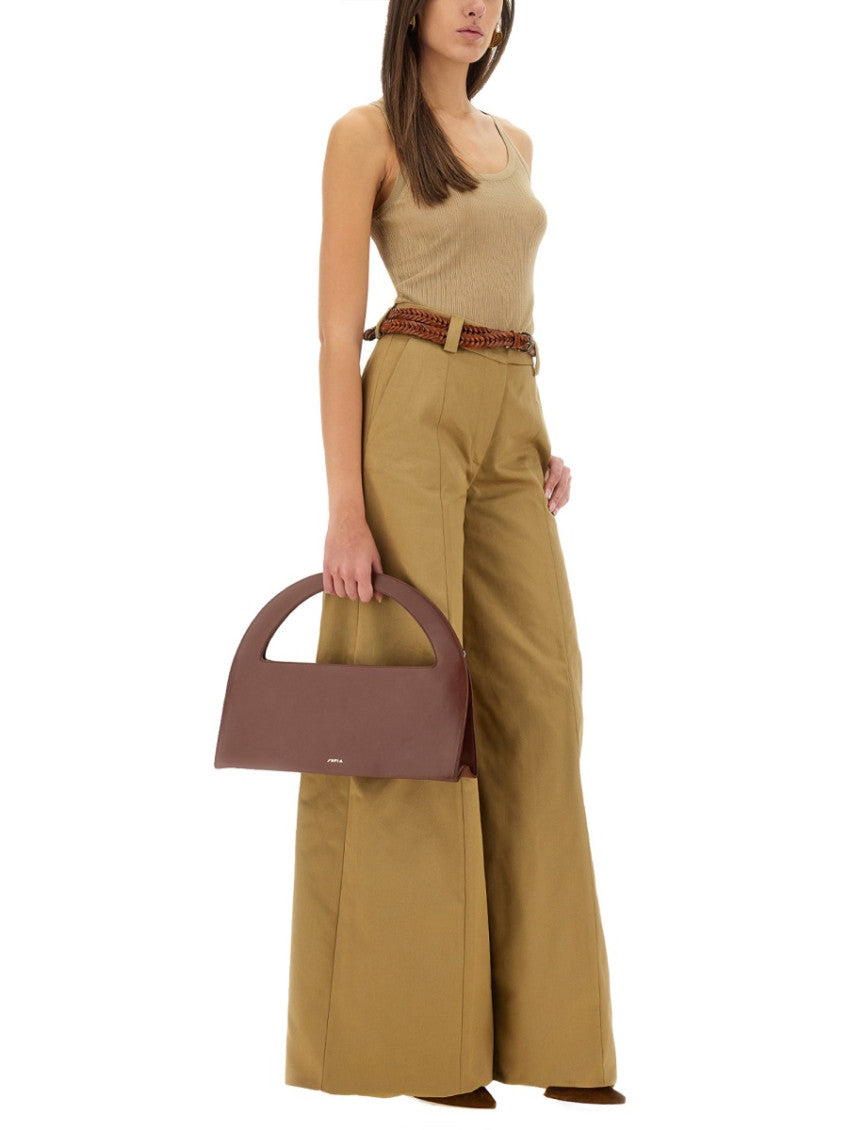 Beige Regular Flat Front Pants 3