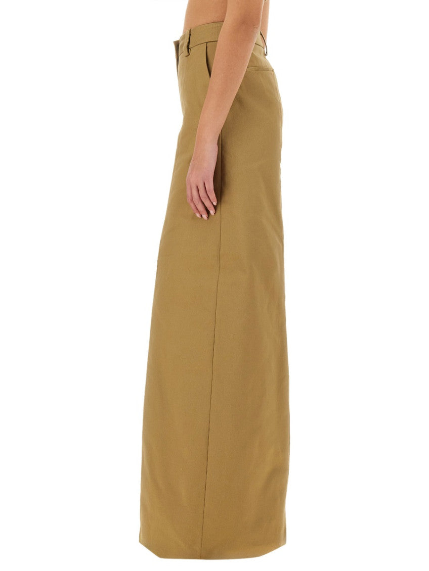 Beige Regular Flat Front Pants 4