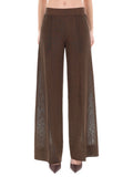 Brown Loose Elasticated Pants 1