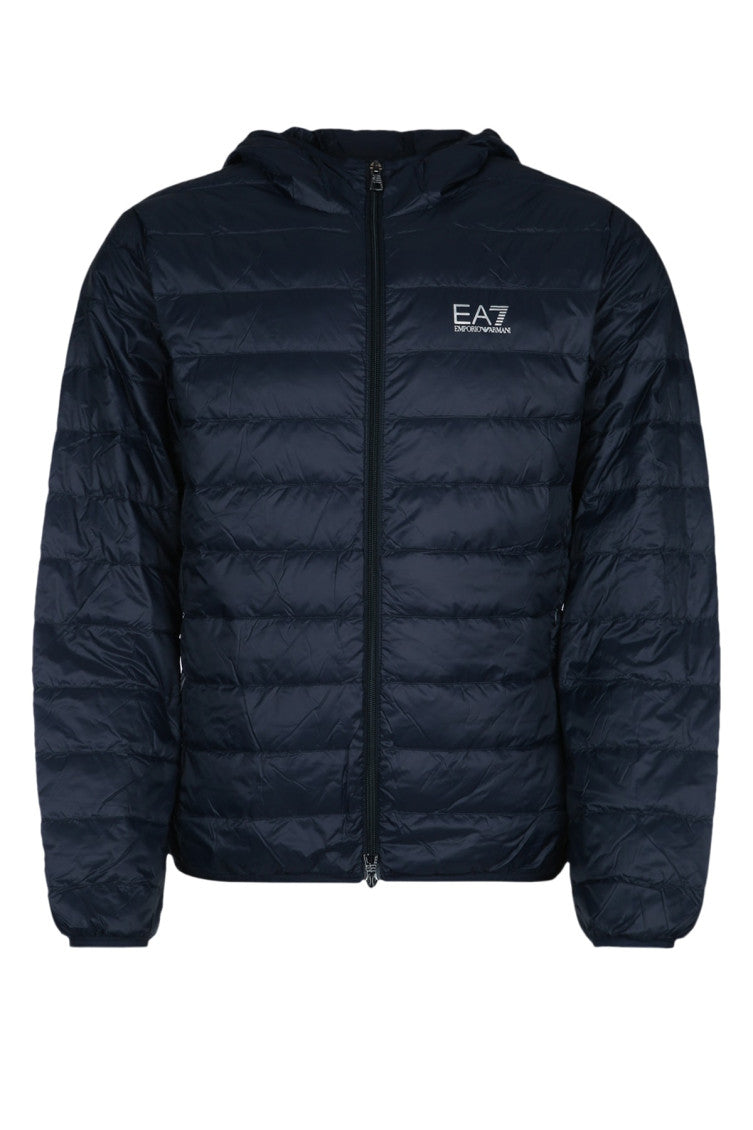 Dark Blue Logo Print jacket 1