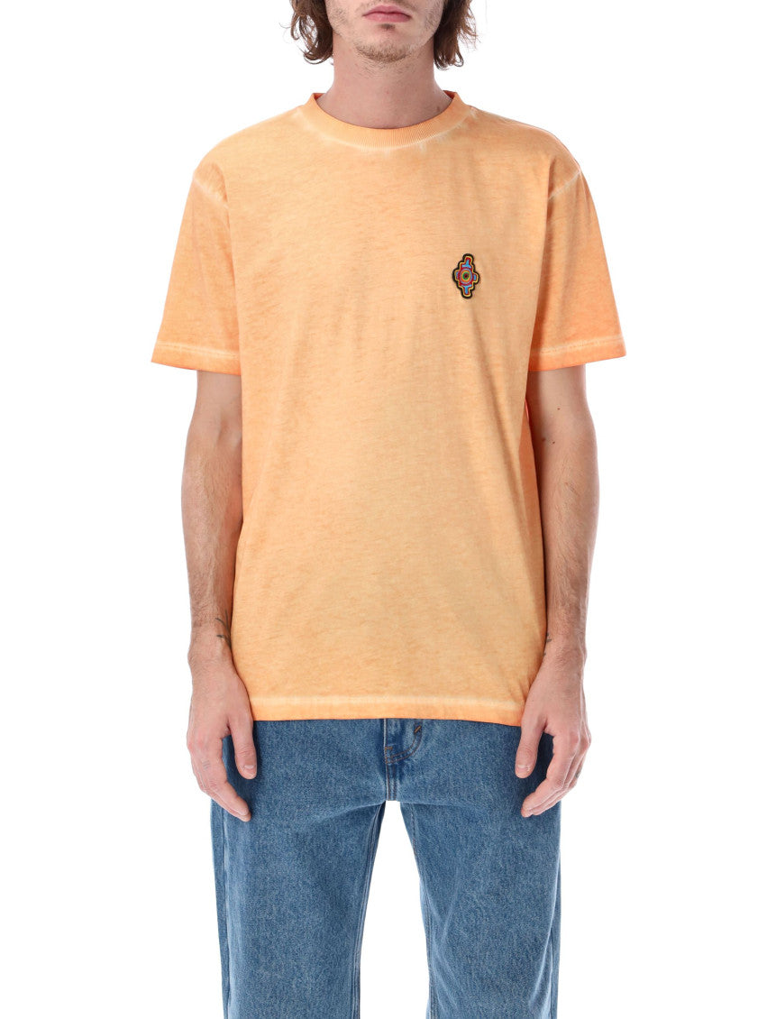 Orange Embroidered Logo T-Shirt 1