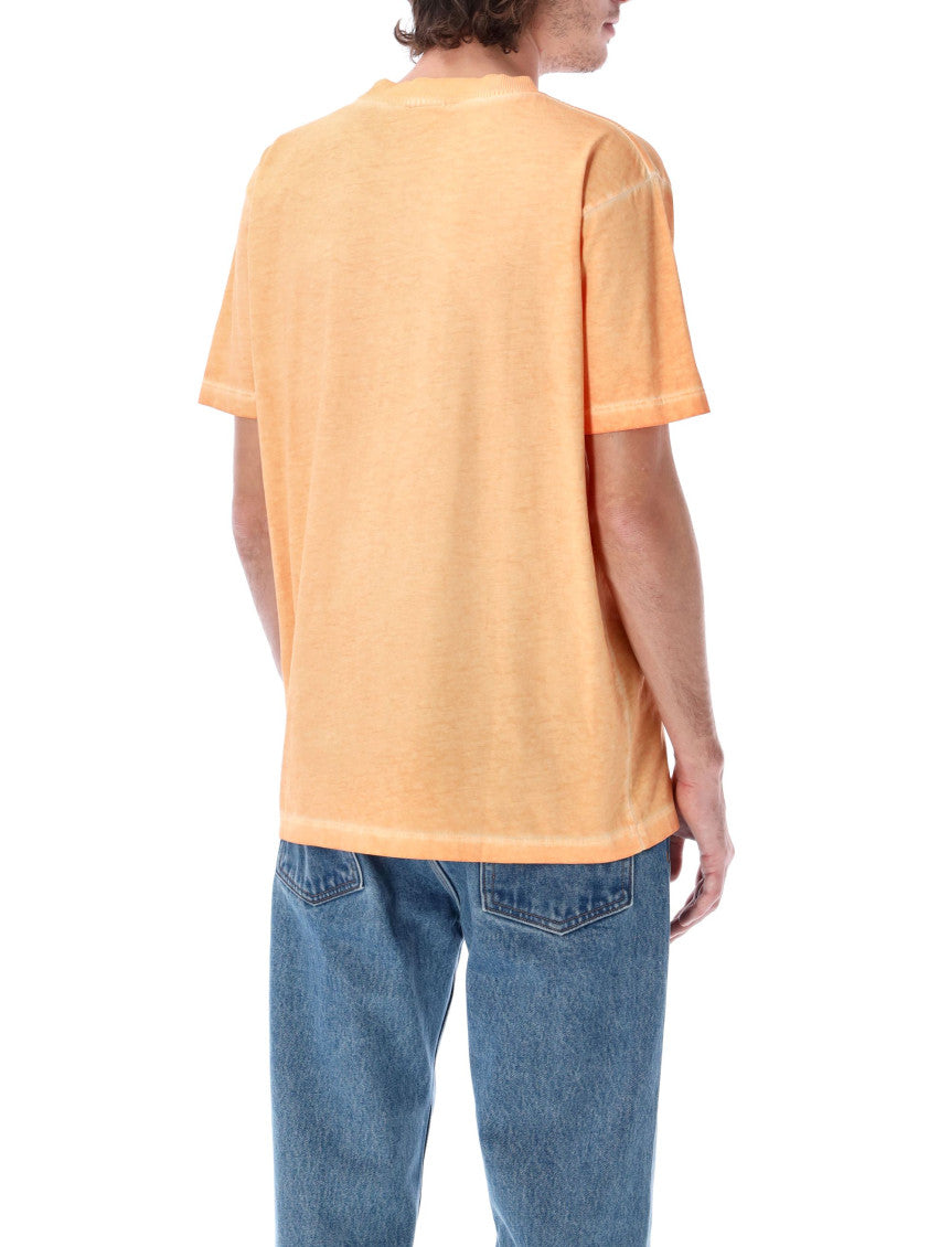 Orange Embroidered Logo T-Shirt 3