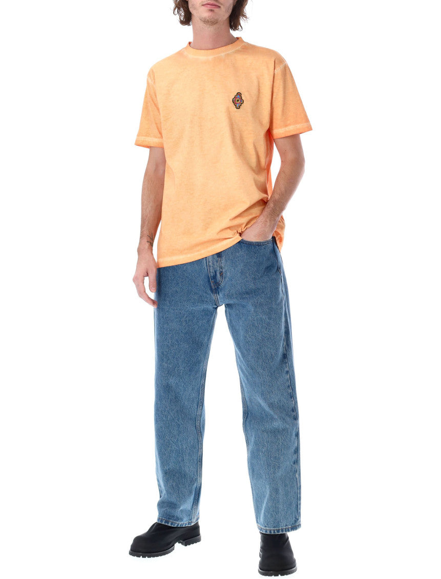 Orange Embroidered Logo T-Shirt 4