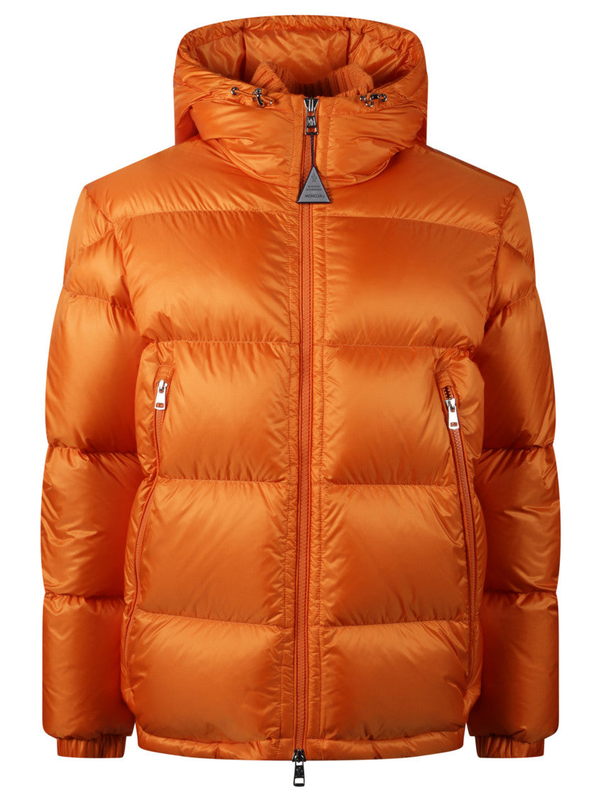 Orange Quilted Hood Jacket 1