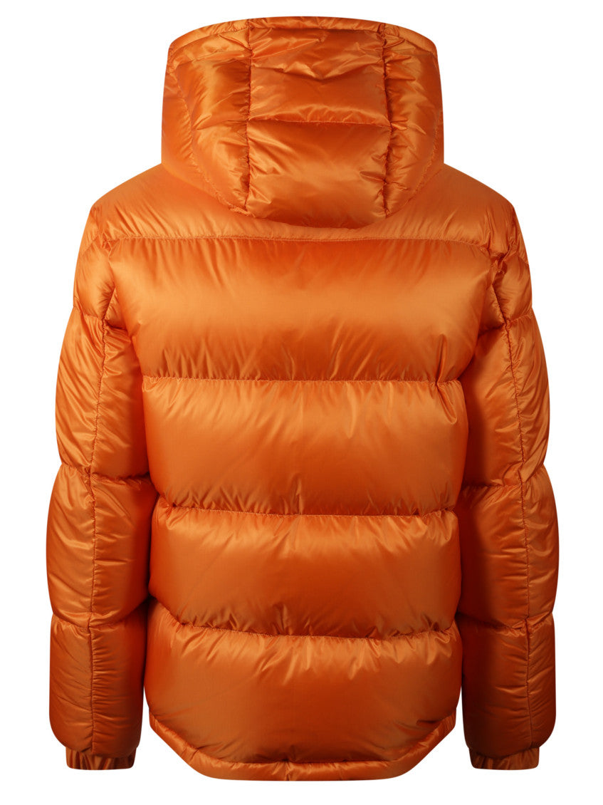 Orange Quilted Hood Jacket 2