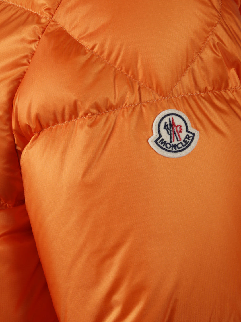 Orange Quilted Hood Jacket 3