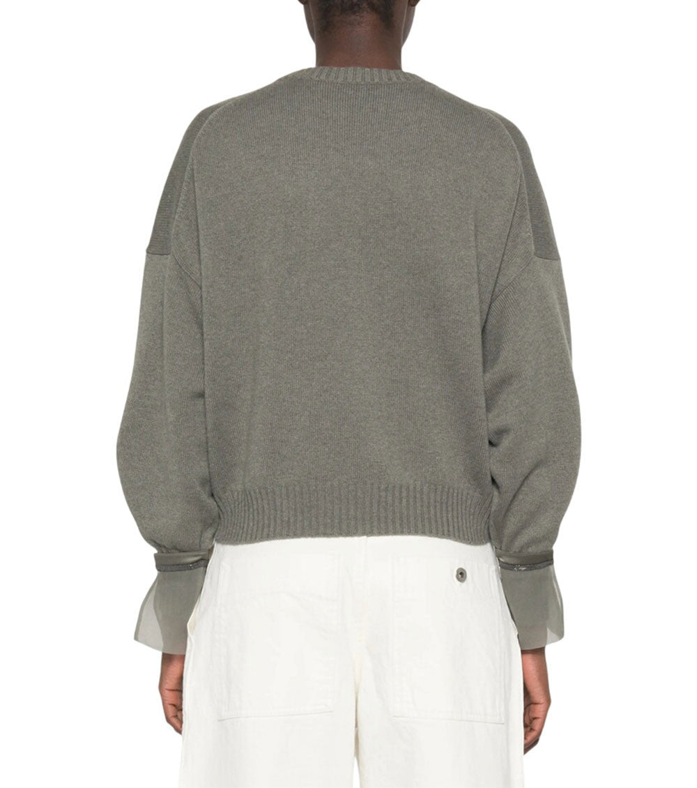 Grey Crew Neck Sweater 2