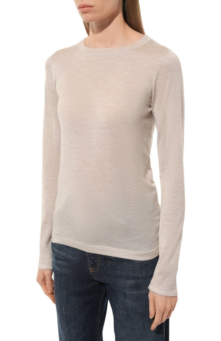Beige Crew Neck Sweater 3