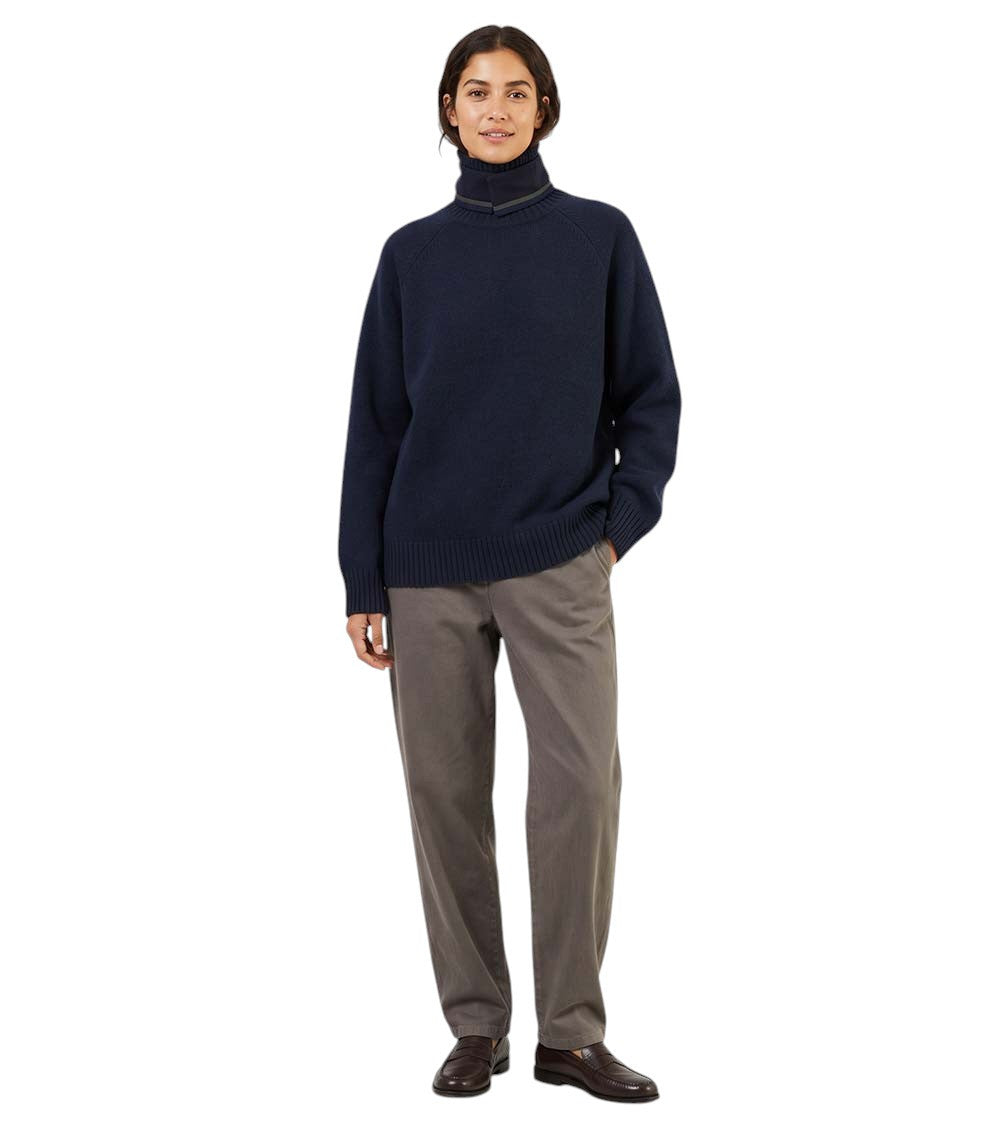 Blue Mock Collar Sweater 3