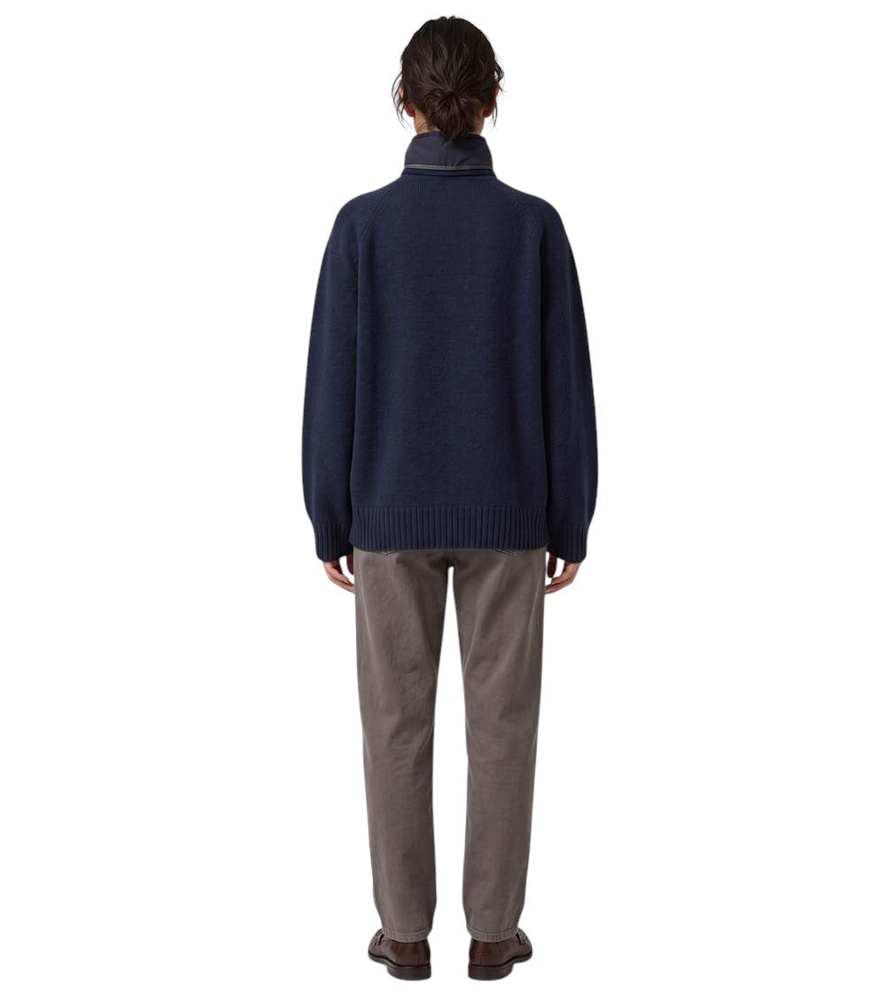Blue Mock Collar Sweater 4