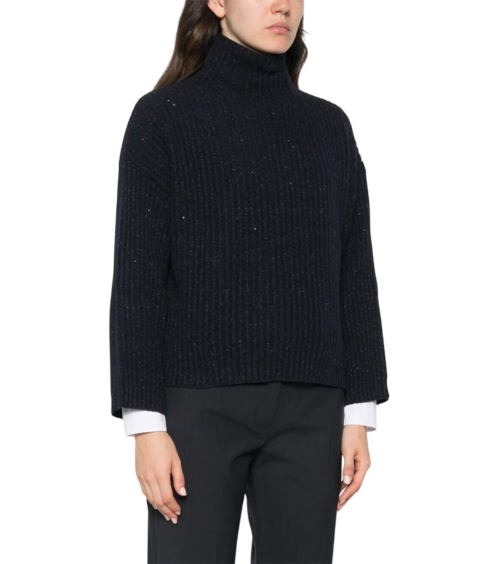 Navy Blue Knitted Sweater 2