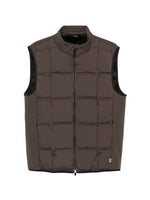Brown Quilted Sleeveless Jacket 1